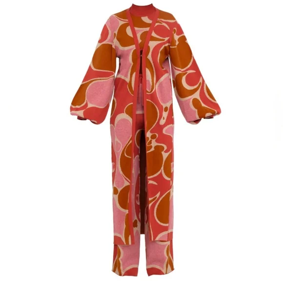 Andrea Lyamah Ally Caro Knit Print Cardigan - Picture 2 of 11